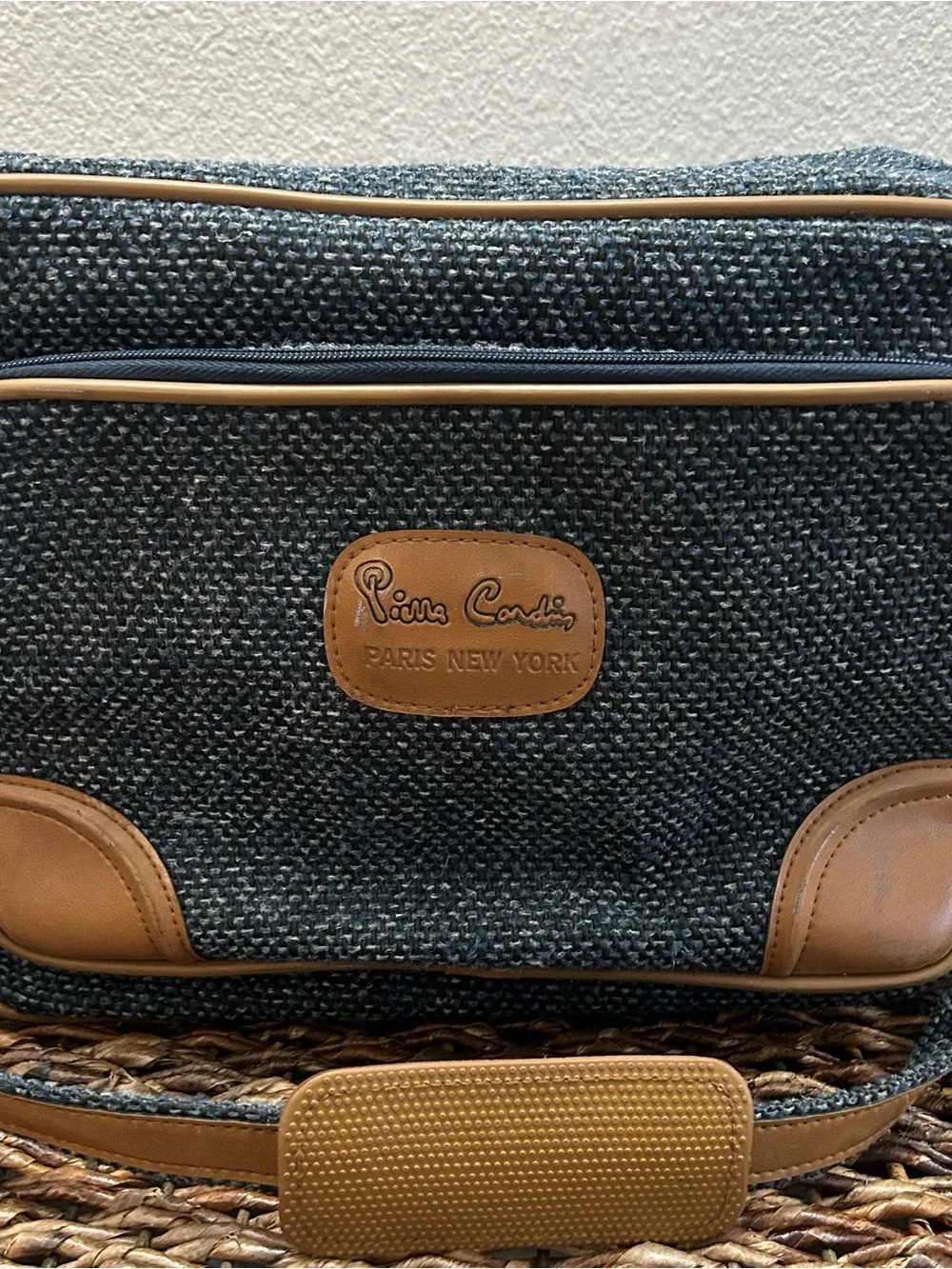 Pierre Cardin Blue and Brown Messenger Shoulder Bag